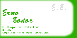 erno bodor business card